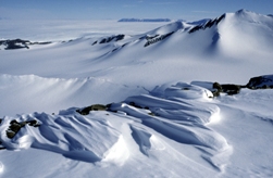 Fig. 5. The largest outlet glacier in Antarctica , the Lambert, from Fisher Massif, draining the heart of Antarctica (photograph by M. J. Hambrey).